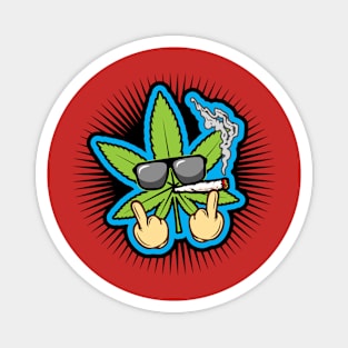 BAD ASS MARIJUANA LEAF Magnet